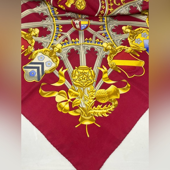 Hermes Silk Scarf British Heraldry By Vladimir Rybaltchenko Carre 90 - Picture 10 of 16